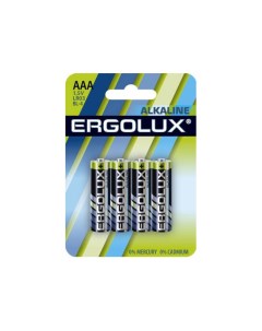 Батарейка 1 5В LR03 Alkaline BL 4 11744 Ergolux