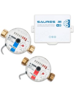 Комплект счетчиков Водосчетчики Wi Fi Квартира 1 2 110 мм Saures