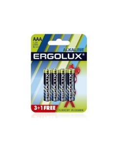 Набор из 4 шт Alkaline 3 1 LR03 LR03 BL3 1 батарейка 1 5В Ergolux