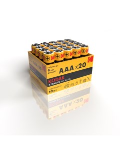Набор из 20 шт Батарейки LR03 20 bulk XTRALIFE Alkaline 20 360 34560 Б0054764 Kodak