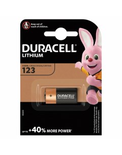 Набор из 2 шт Батарейка Ultra CR123 Lithium 1 шт в блистере 3 В 75058646 Duracell