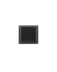 Решетка вентиляционная 150х150 с сеткой черная комплект 2 шт Домарт