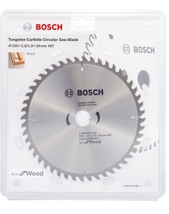 Диск пильный 230 х 30 мм 48 зубьев Eco for wood 2608644382 Bosch