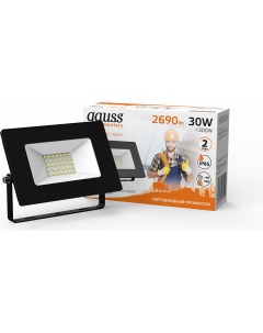 Светодиодный прожектор LED 30W 2000lm IP65 3000К черный 1 60 SQ613527130 Gauss