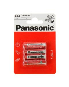 Батарейка солевая Zinc Carbon AAA R03 4BL 1 5В блистер 4 шт Panasonic