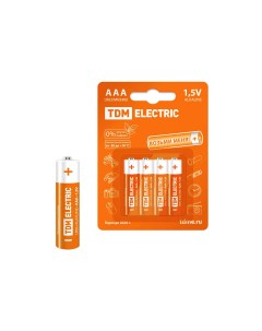 Батарейка LR03 AAA Alkaline 1 5V BP 4 TDM SQ1702 0006 Tdm еlectric
