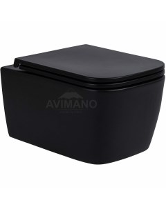 Унитаз подвесной Vision 1000042 с сиденьем микролифт черный матовый Avimano