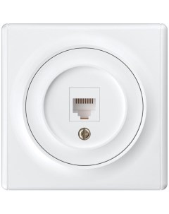 Розетка компьютерная 1 м СП Florence RJ45 кат 5E механизм бел 1E20701300 21 Onekeyelectro