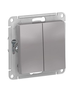 Выключатель 2 кл AtlasDesign Aqua IP44 сх 5 10AX механизм алюм SE ATN440351 Systeme electric