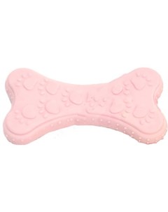 Игрушка для собак Косточка с рисунком лапки розовая 10 5 см Homepet