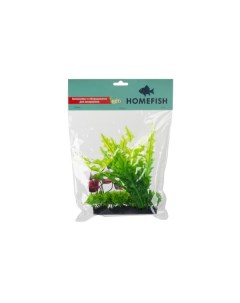 Искусственное растение для аквариума HOMEFISH Асплениум и людвигия пластиковое 17 см Home-fish