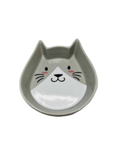 Миска для кошек керамическая серая 0 18 л N1