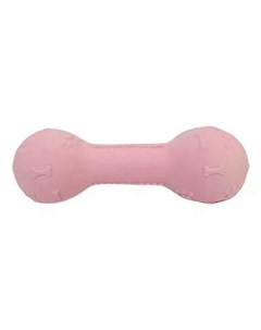 Игрушка для собак Гантель с пищалкой розовая 12 см Homepet