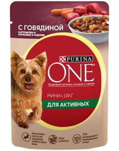 Влажный корм для собак Мини говядина картофель морковь 85 г Purina one