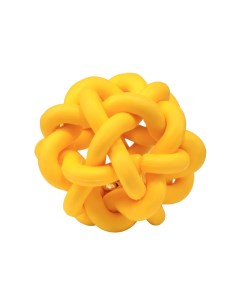 Игрушка для кошек резиновая Молекула с бубенчиком желтый 4 см Пижон