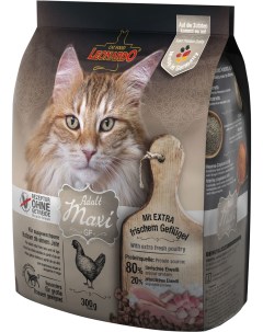 Сухой корм для кошек Adult Maxi GF беззерновой для крупных пород курица 0 3кг Leonardo