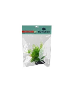 Искусственное растение для аквариума HOMEFISH Риччия пластиковое с грузом 14 см Home-fish