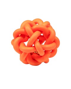 Игрушка для кошек резиновая Молекула с бубенчиком оранжевый 4 см Пижон