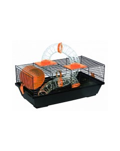 Клетка для грызунов ЛИБОР черная с оранжевыми аксессуарами 50 5 28 21см Small animals