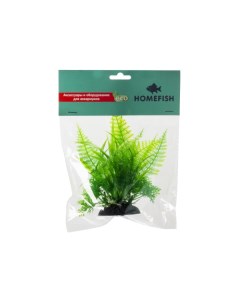 Искусственное растение для аквариума HOMEFISH Нефролепис пластиковое с грузом 14 см Home-fish