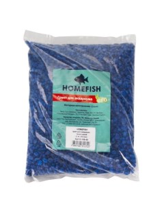 Грунт для аквариума HOMEFISH темно синий 3 5 мм 1 кг Home-fish