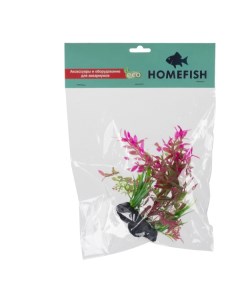 Искусственное растение для аквариума HOMEFISH Конгея растение пластиковое с грузом 15 см Home-fish