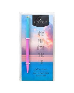 Ручка шариковая автоматическая Sunset Vibes Slim Chic 0 7мм синий 32шт Lorex