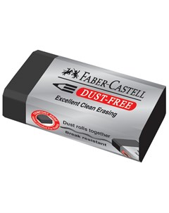 Ластик Dust Free прямоугольный 45x22x13мм черный 24шт Faber-castell