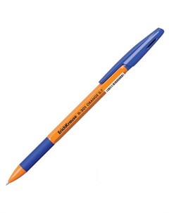 Ручка шариковая Erich Krause R 301 Grip 0 35мм упор синий корпус оранжевый 50шт Erich krause
