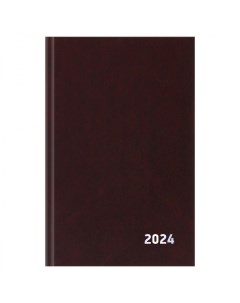 Ежедневник датированный на 2024 год А5 168 листов бумвинил коричневый 16шт Officespace
