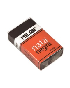 Ластик Nata Negra 7030 прямоугольный пластик черный 39x24x10мм 30шт Milan