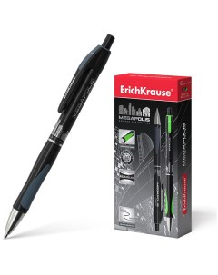 Ручка шариковая автоматическая Erich Krause Megapolis Concept 0 35мм черный 12шт 32 Erich krause