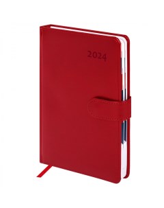 Ежедневник датированный на 2024 год А5 Ritter красный 168 листов 148х218мм Галант