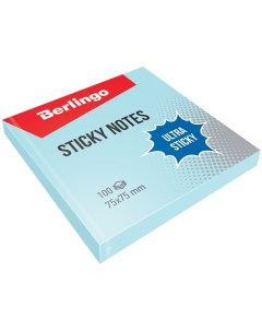 Стикеры Ultra Sticky 75x75мм голубой пастель 100 листов LSn_39205 12 уп Berlingo