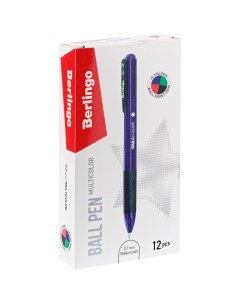 Ручка шариковая автоматическая 4 в 1 Multicolor 0 5мм 4 цвета чернил 12шт Berlingo