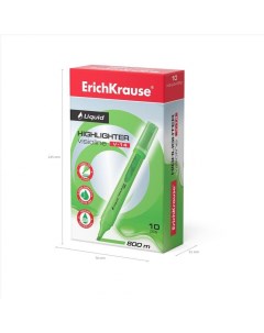 Маркер текстовыделитель Erich Krause Liquid Visioline V 14 Neon 1 4мм 10шт Erich krause