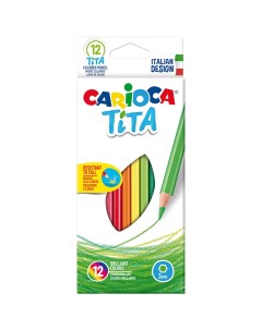 Карандаши цветные 12 цветов Tita L 174мм D 7 4мм d 3мм 6гр пластик 12 уп Carioca
