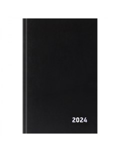 Ежедневник датированный на 2024 год А5 168 листов бумвинил черный 16шт Officespace
