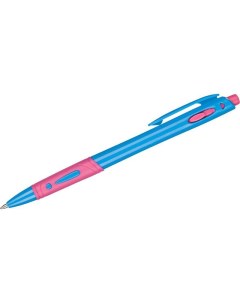 Ручка шариковая автоматическая Vegas 0 33мм синий голубой розовый корпус 50шт Attache