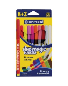 Набор фломастеров 8 цветов Duo Magic линия 1 8мм 10шт 10 уп Centropen