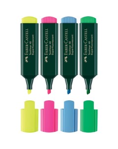 Набор маркеров текстовыделителей 1548 1 5мм 4 цвета флуоресц 4шт 5 уп Faber-castell