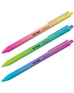 Ручка шариковая автоматическая Radiance 0 5мм синий разныеа корпуса 30шт Berlingo