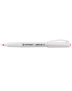 Ручка капиллярная Liner 0 3мм трехгранный захват корпус белый красная 10шт Centropen