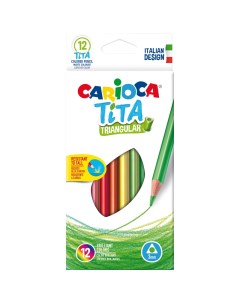 Карандаши цветные 12 цветов Tita L 174мм D 7 4мм d 3мм 3гр пластик 12 уп Carioca