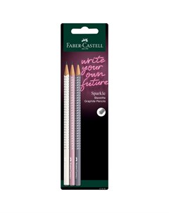 Набор чернографитных карандашей Sparkle В заточенные 3шт блистер 10 уп Faber-castell