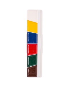 Краски акварельные медовые 6 цветов Мультики без кисти картонная упаковка 64 уп Gamma