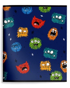 Тетрадь общая 48л А5 Crazy Monsters клетка мелованный картон 10шт Schoolformat