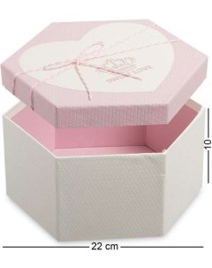 Коробка подарочная Шестиугольник цв бел роз WG 35 3 A 113 301261 Арт-ист
