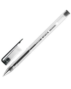 Ручка гелевая 0 35мм черный детали в цвет чернил 50шт GP108 Staff