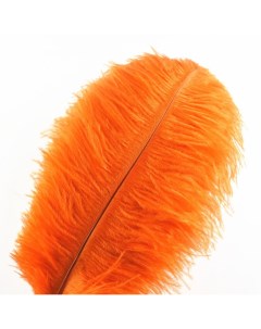 Перо страуса 55 60 см Цв Оранжевый Nobrand